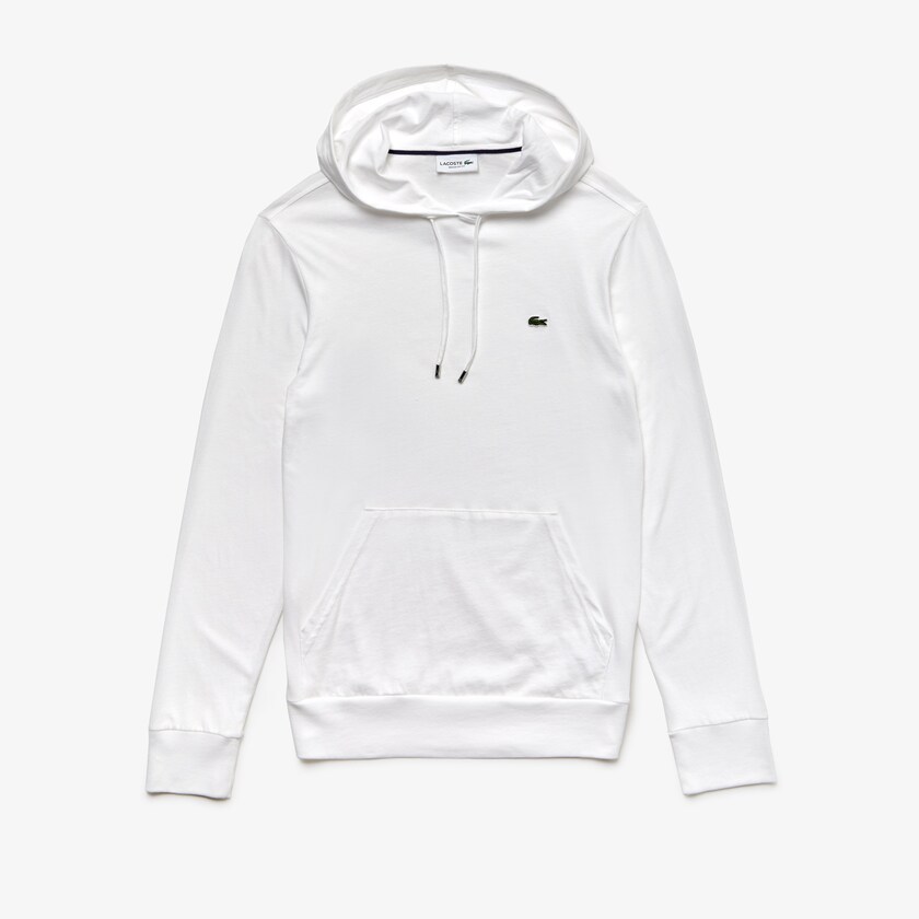 Camiseta Lacoste Masculino Branco Hooded Cotton TC4-35173K2