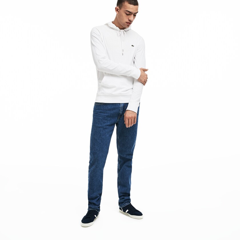 Camiseta Lacoste Masculino Branco Hooded Cotton TC4-35173K2