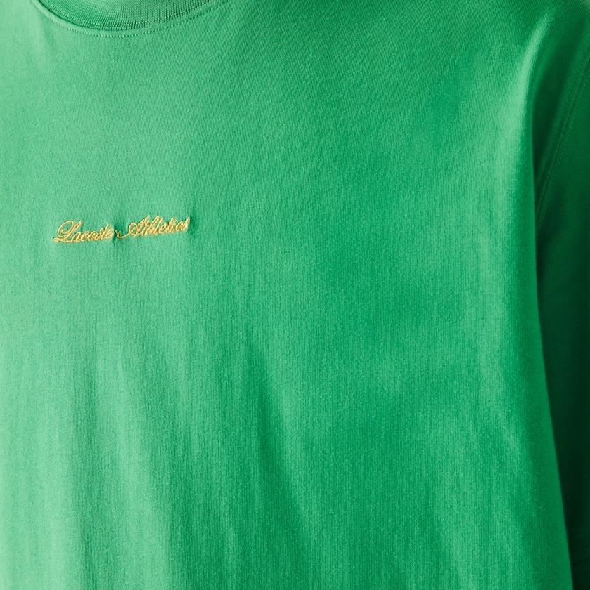 Camiseta Lacoste Feminino Verdes LIVE Relaxed Fit Embroidered Cotton MP1-28022Z6