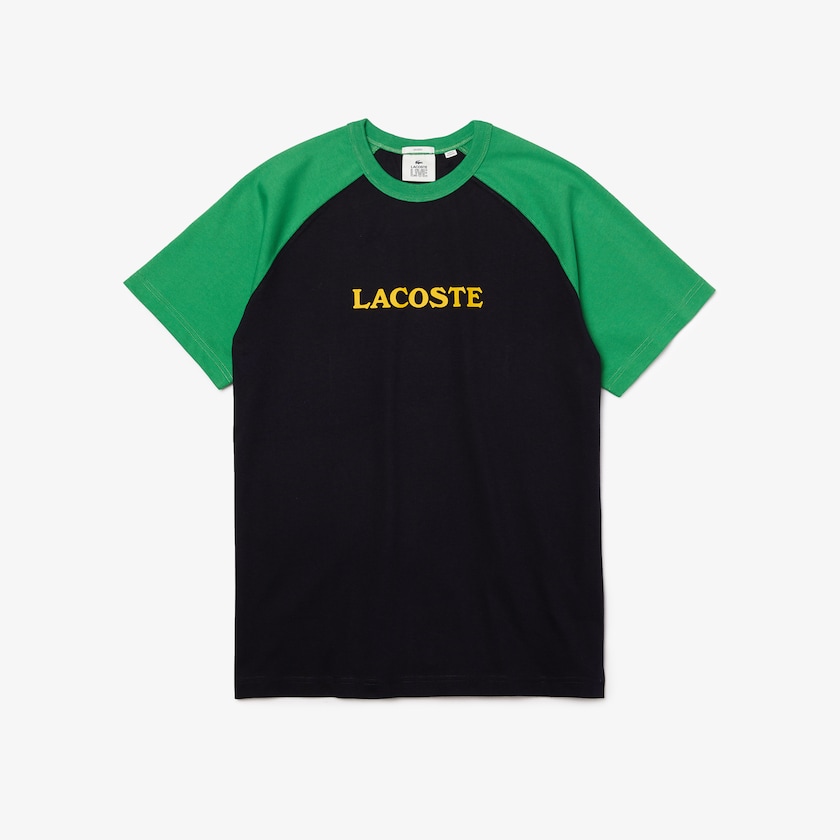 Camiseta Lacoste Feminino Azul Marinho Azuis Verdes LIVE Two-Tone Cotton PB4-72897E1