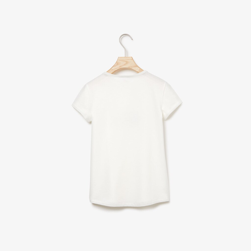 Camiseta Lacoste Criança Branco Polka Dot Print Crocodile Cotton ST0-49944H0