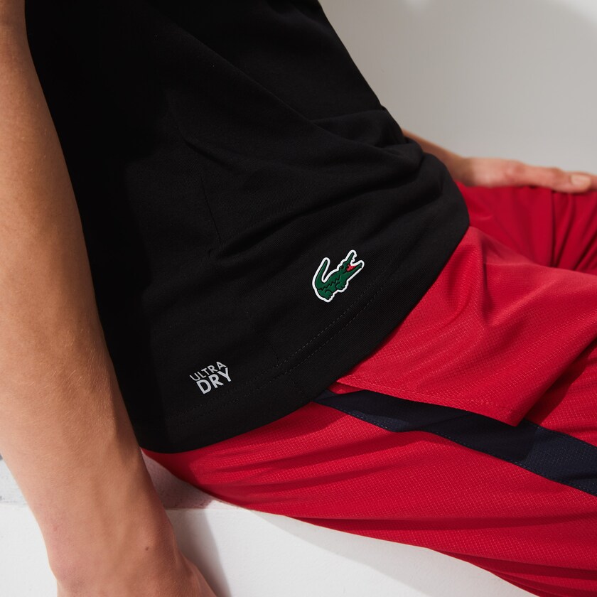 Camiseta Lacoste Masculino Pretas SPORT 3D Print Breathable NK5-09820Y1