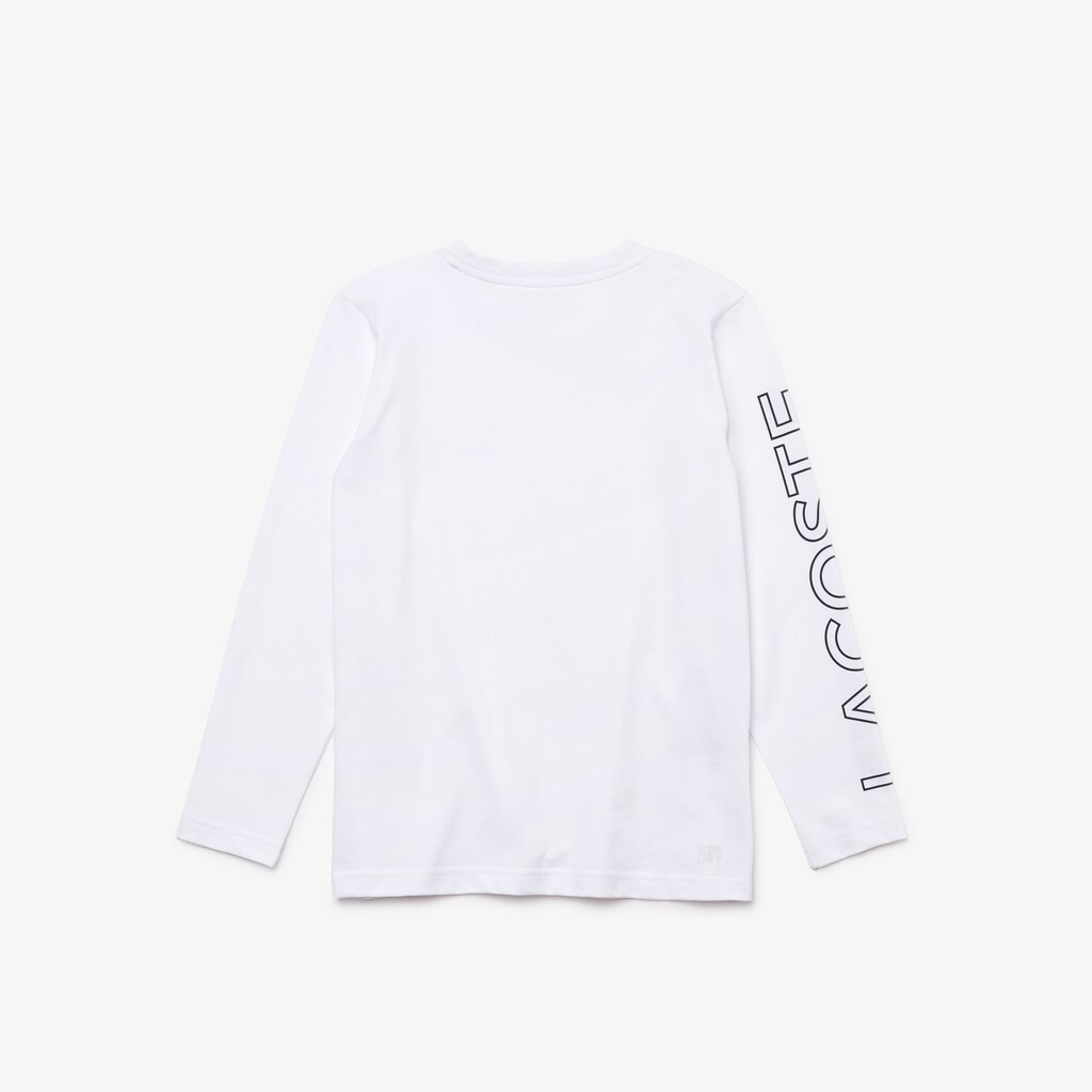 Camiseta Lacoste Criança Branco Azul Marinho Azuis SPORT Breathable Cotton RG4-24432Q7