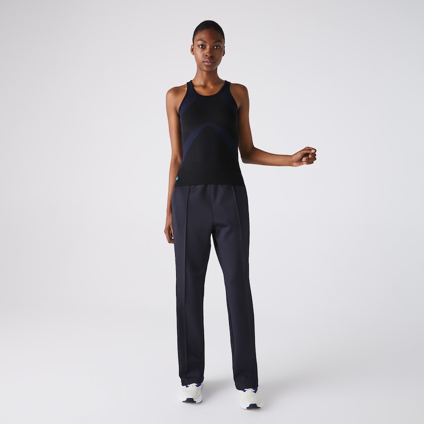 Camiseta Lacoste Feminino Pretas Azul Marinho Azuis SPORT Ergonomic Knit Tank Top GY4-81578B4
