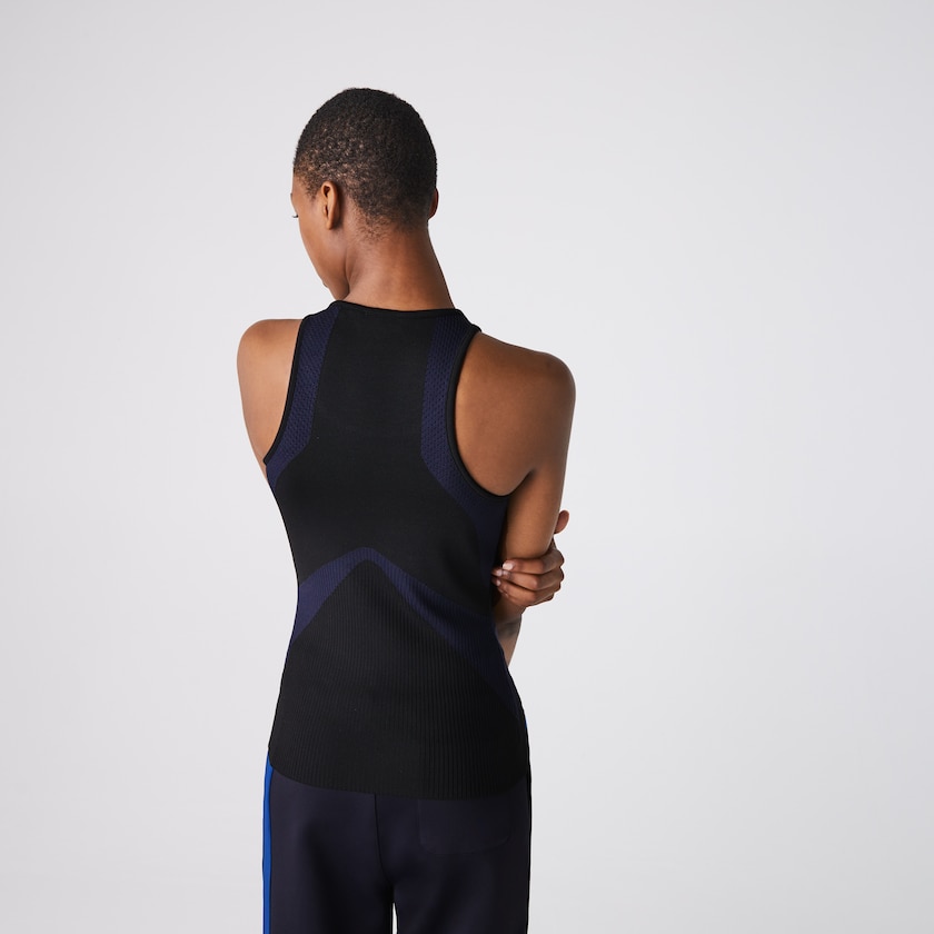 Camiseta Lacoste Feminino Pretas Azul Marinho Azuis SPORT Ergonomic Knit Tank Top GY4-81578B4