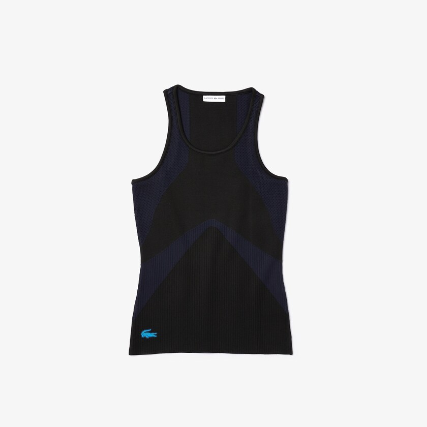 Camiseta Lacoste Feminino Pretas Azul Marinho Azuis SPORT Ergonomic Knit Tank Top GY4-81578B4