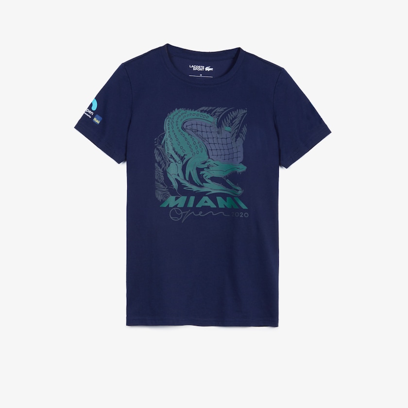 Camiseta Lacoste Feminino Azul Marinho Azuis SPORT Miami Open Crocodile Print WF0-48494O4