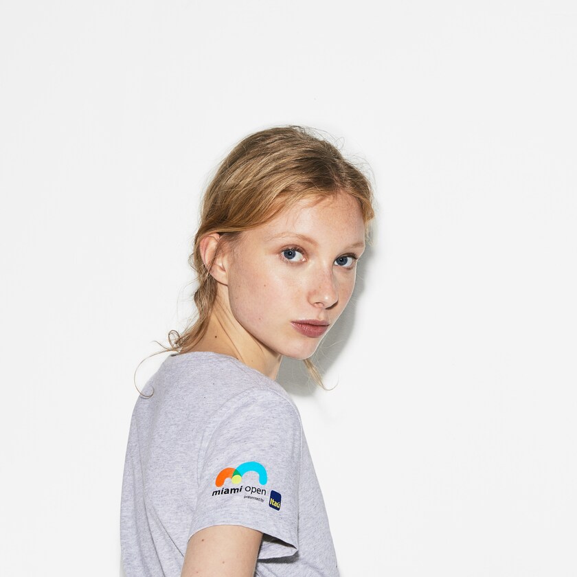 Camiseta Lacoste Feminino Cinzentas SPORT Miami Open Edition OL0-79607K4