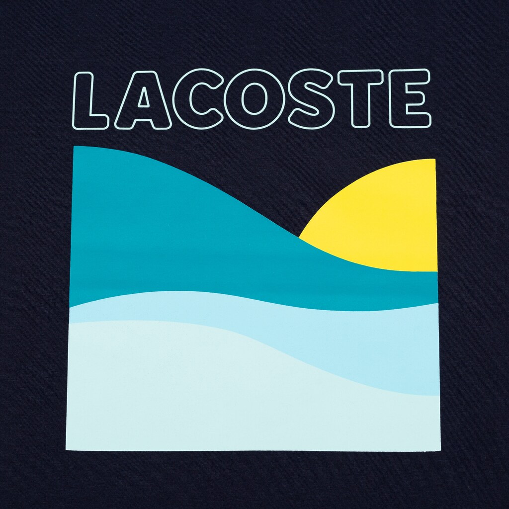 Camiseta Lacoste Feminino Azul Marinho Azuis Branco SPORT Printed Tennis EM1-94939R9