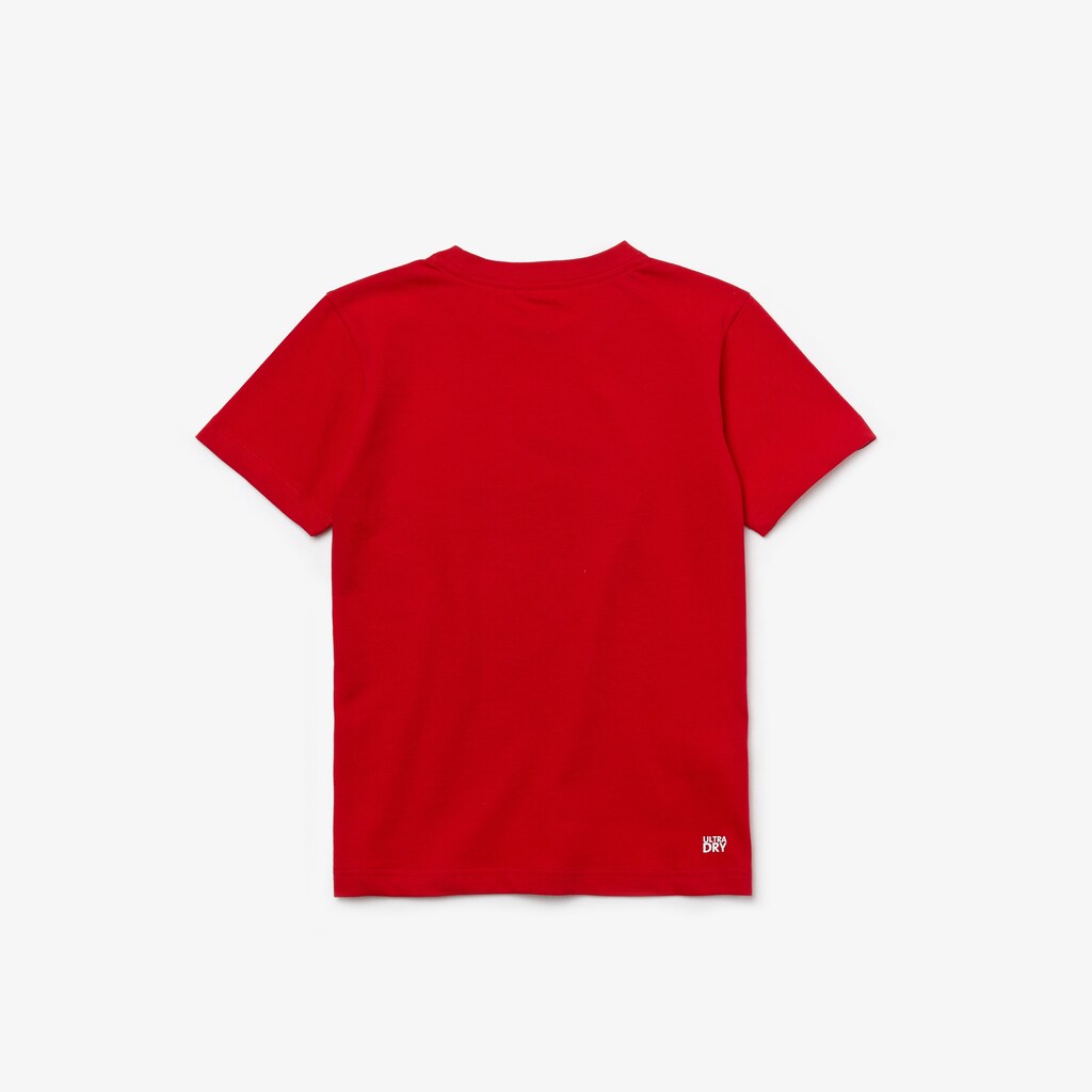 Camiseta Lacoste Criança Vermelhas Branco SPORT Tennis Technical Jersey Oversized Croc CG5-64766Z2