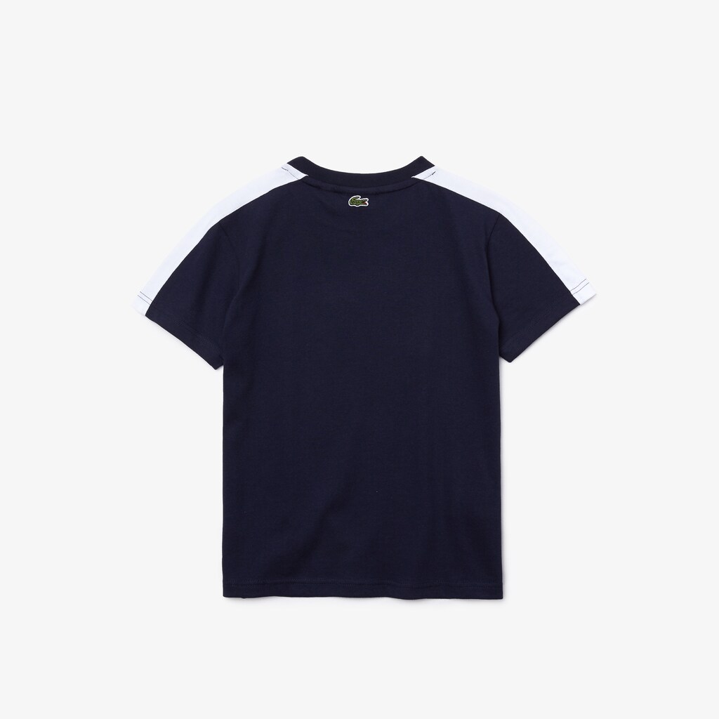 Camiseta Lacoste Criança Azul Marinho Azuis Branco SPORT Two-Tone CE0-98719X7