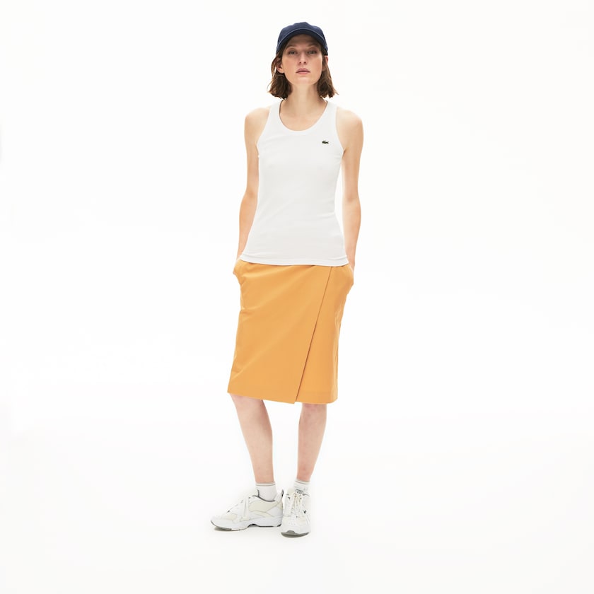 Camiseta Lacoste Feminino Branco Sleeveless Scoopneck Top CW2-21122Q0