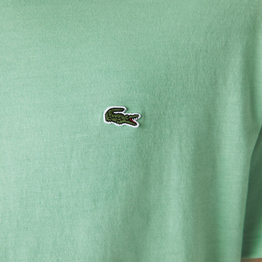 Camiseta Lacoste Masculino Verdes V-neck Pima Cotton Jersey DG3-50835Y1