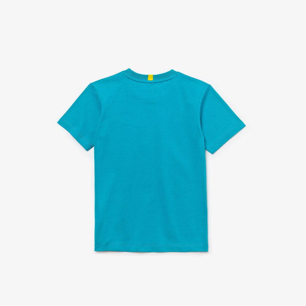 Camiseta Lacoste Criança Azuis Branco x National Geographic Cotton YM6-40104E4