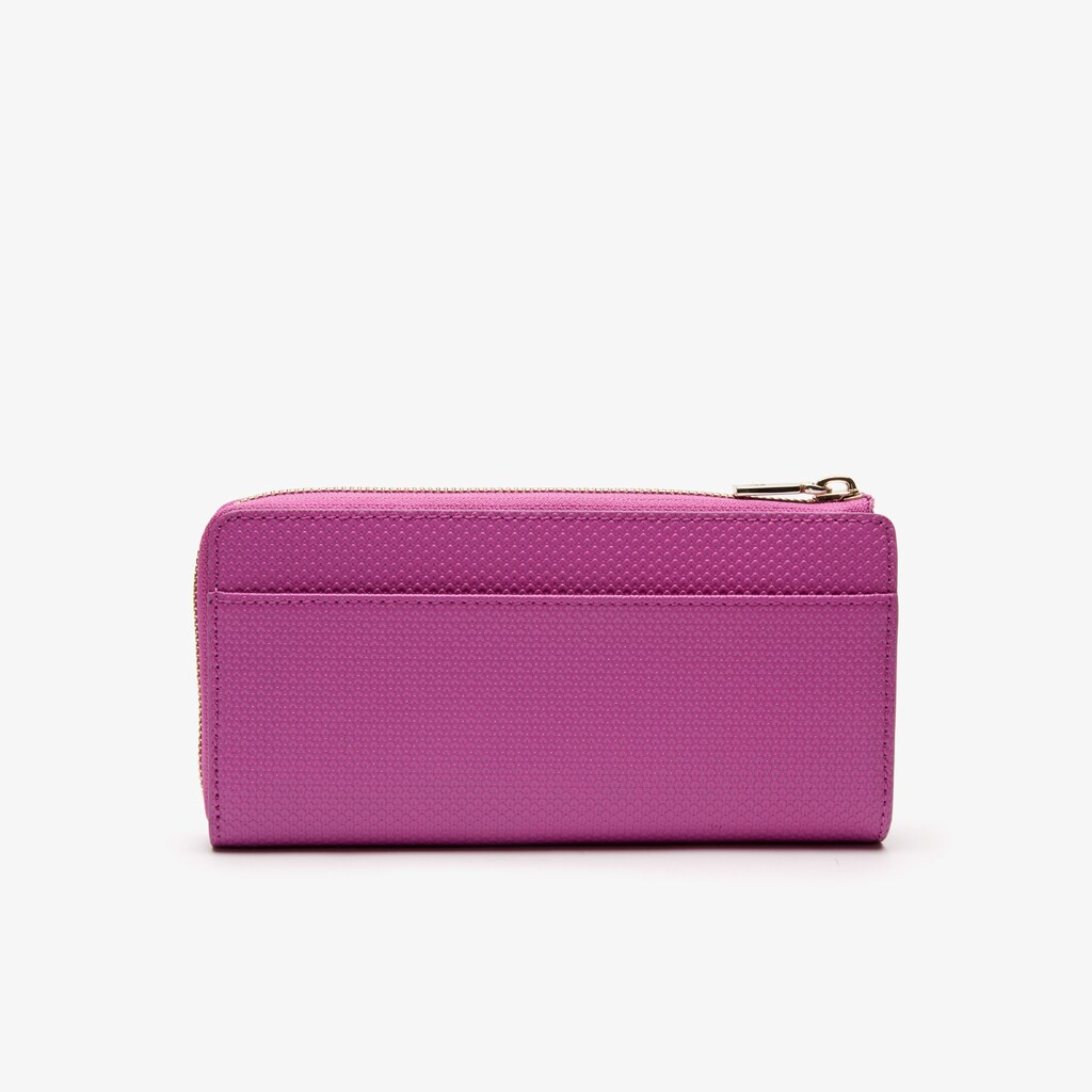 Carteiras Lacoste Feminino Rosa Chantaco Piqué Leather 8-Card Zip SQ3-27652A3