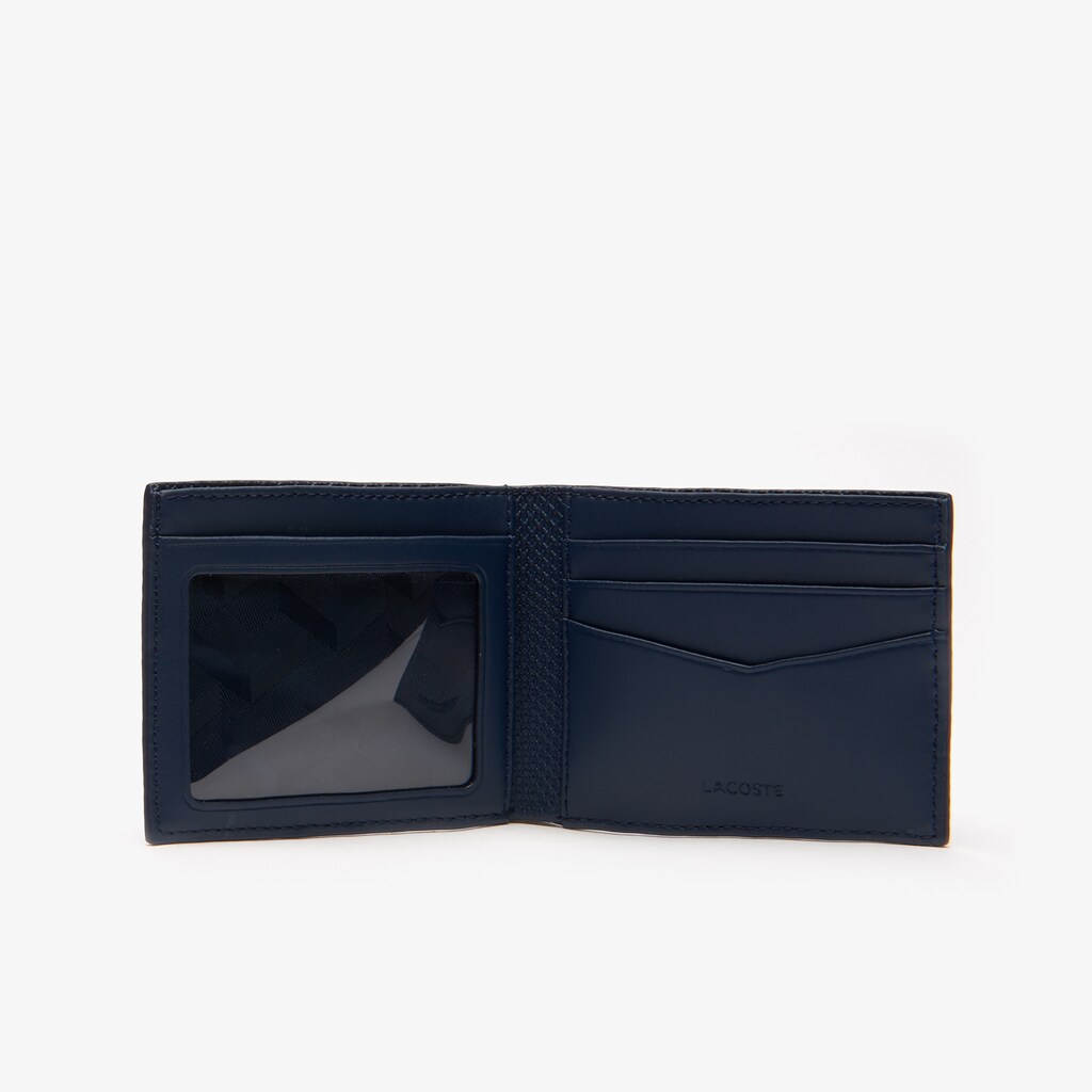 Carteiras Lacoste Masculino Azul Marinho Chantaco Piqué Leather 3 Card DM1-35183U0