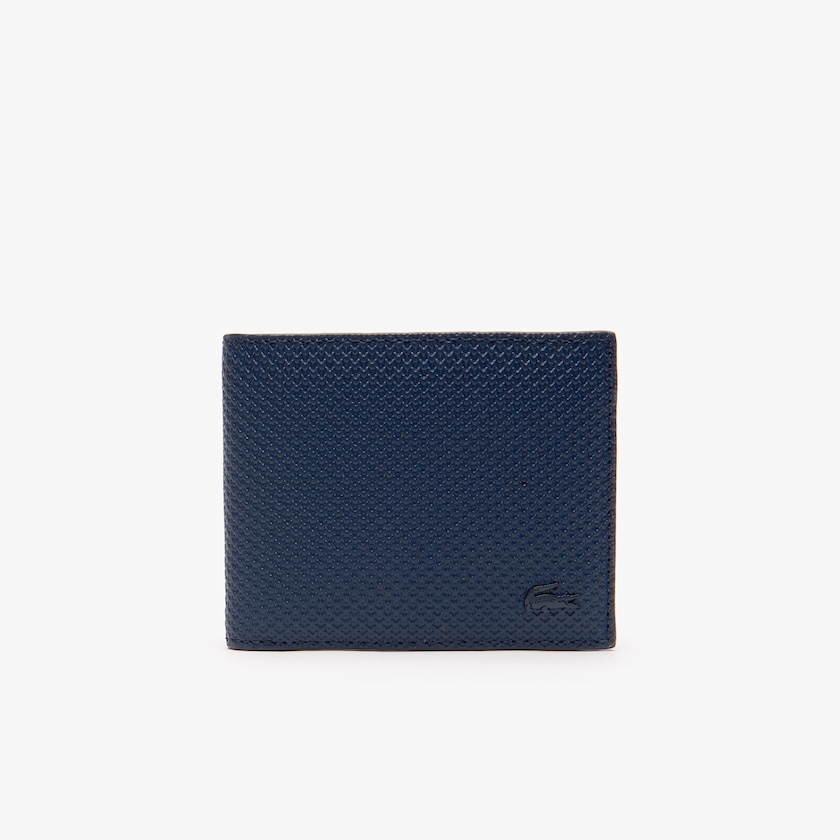 Carteiras Lacoste Masculino Azul Marinho Chantaco Piqué Leather 3 Card DM1-35183U0