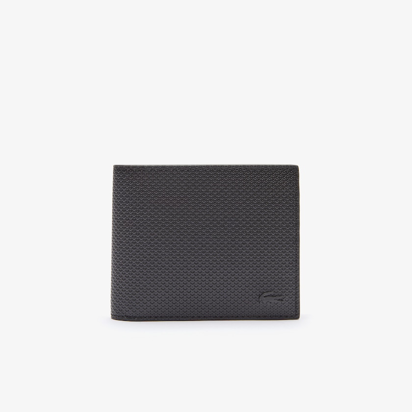 Carteiras Lacoste Masculino Pretas Chantaco Piqué Leather 8 Card BG7-08200O0