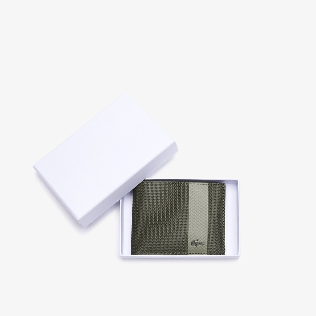Carteiras Lacoste Masculino Verde Oliva Chantaco Small Graphic Piqué Leather RT5-37493U6