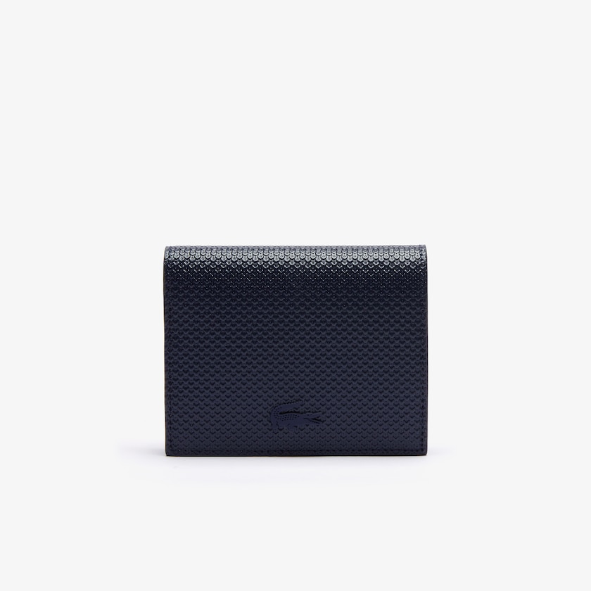 Carteiras Lacoste Feminino Azul Marinho Azuis Chantaco Small Piqué Leather Snap PR5-38023Y4