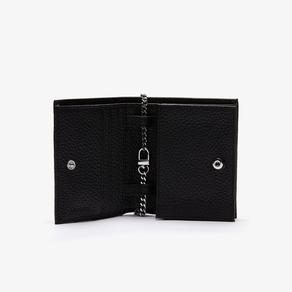 Carteiras Lacoste Feminino Pretas Croco Crew Grained Leather Phone XS8-00690A2