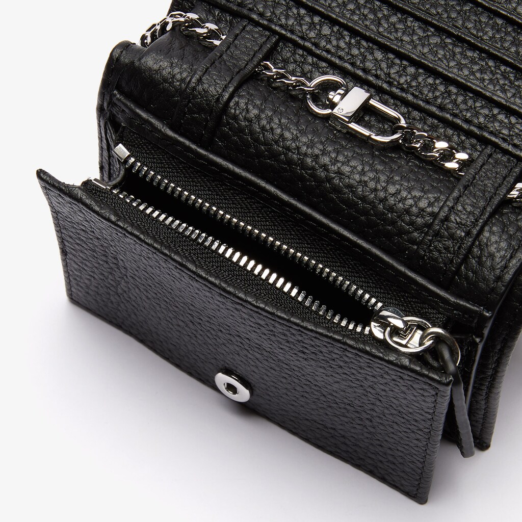 Carteiras Lacoste Feminino Pretas Croco Crew Grained Leather Phone XS8-00690A2