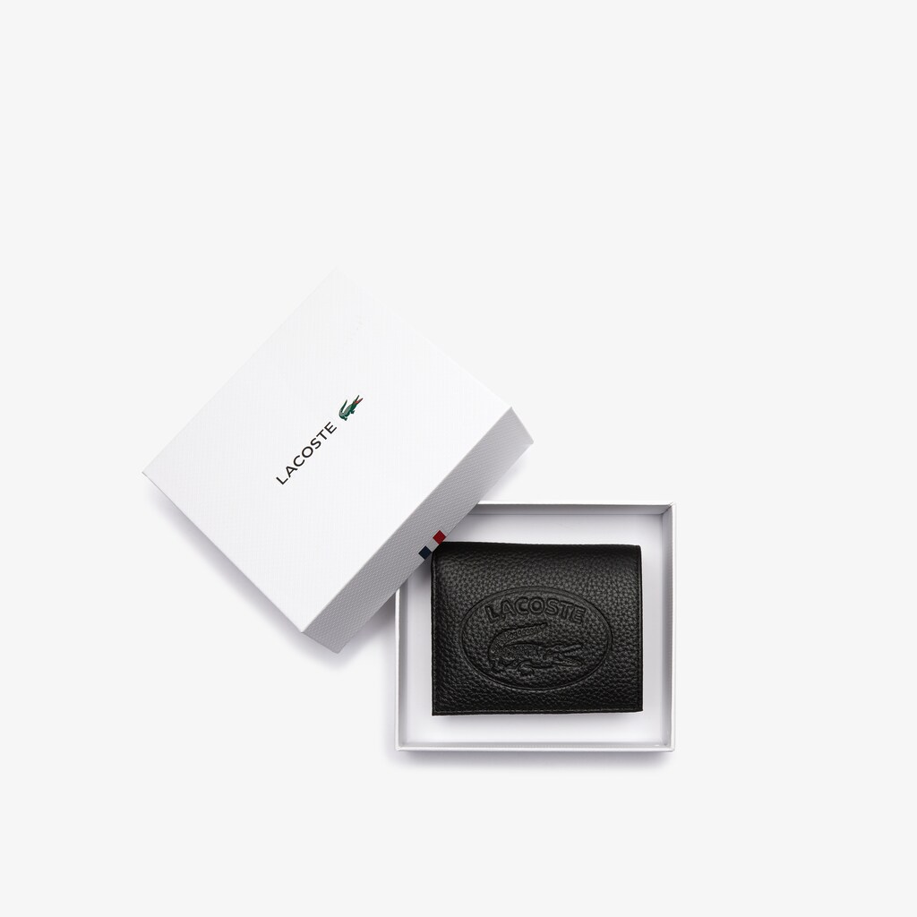 Carteiras Lacoste Feminino Pretas Croco Crew Grained Leather Phone XS8-00690A2