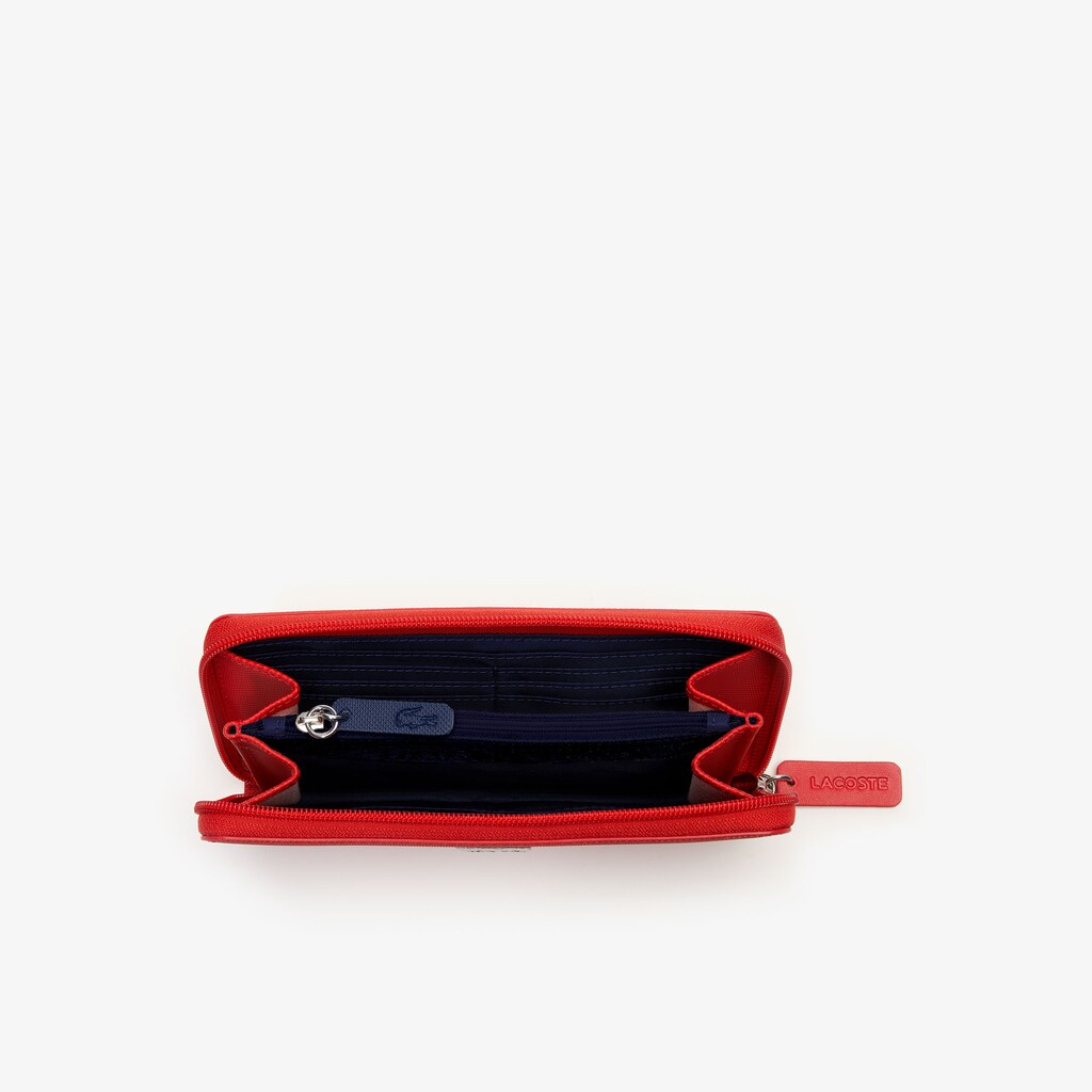 Carteiras Lacoste Feminino Vermelhas L.12.12 Concept Petit Piqué 12 Card Zip XR5-37833F2