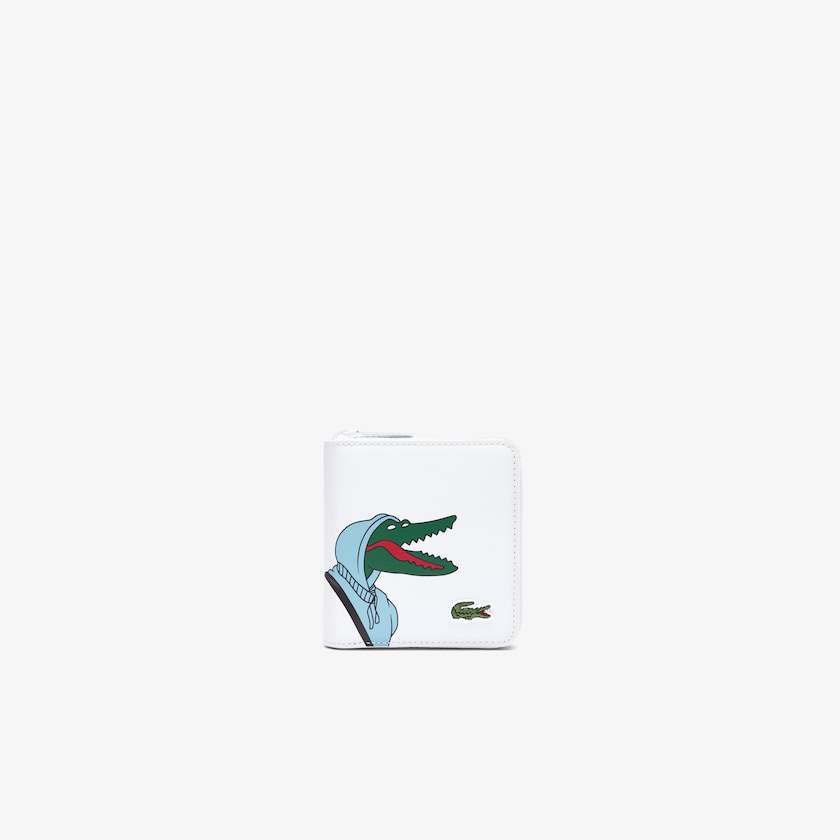 Carteiras Lacoste Masculino Branco x Jean-Michel Tixier Fun Printed Leather Zippered QF4-54465E5