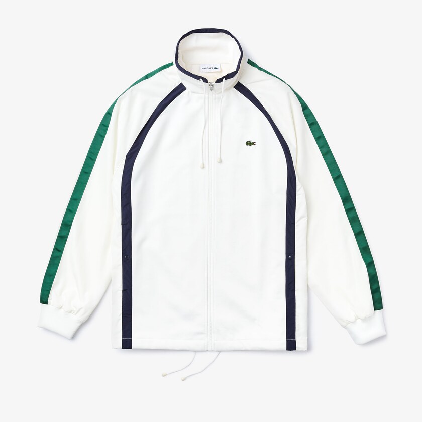 Casacos Lacoste Masculino Branco Azul Marinho Azuis Verdes Heritage Stripe Track TB4-79407M4