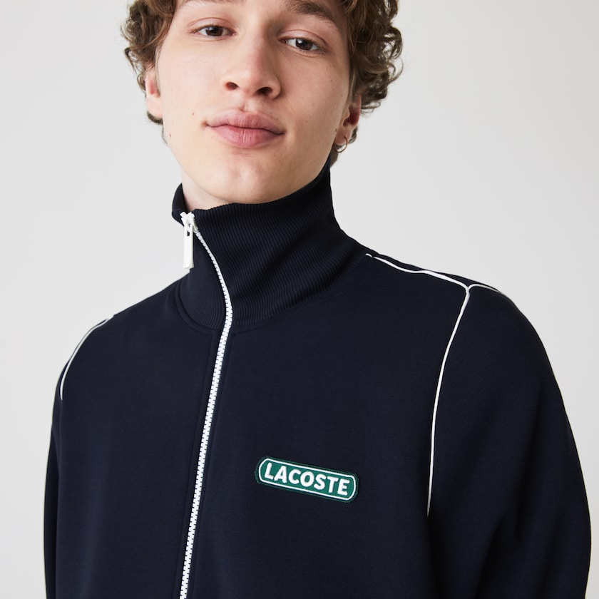 Casacos Lacoste Masculino Azul Marinho Azuis Heritage Zippered Tracksuit BA5-22032A4