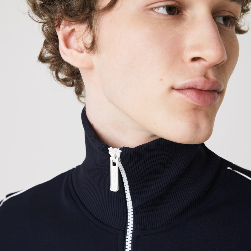 Casacos Lacoste Masculino Azul Marinho Azuis Heritage Zippered Tracksuit BA5-22032A4