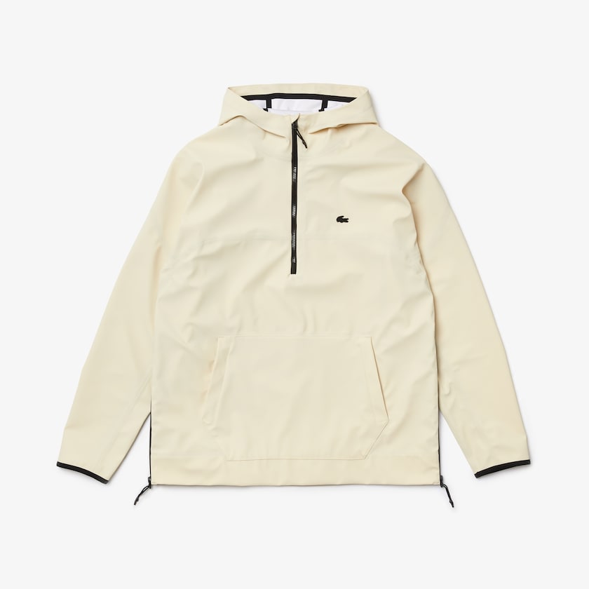 Casacos Lacoste Masculino Bege Hooded Lightweight Hybrid Pullover VE1-27482A5