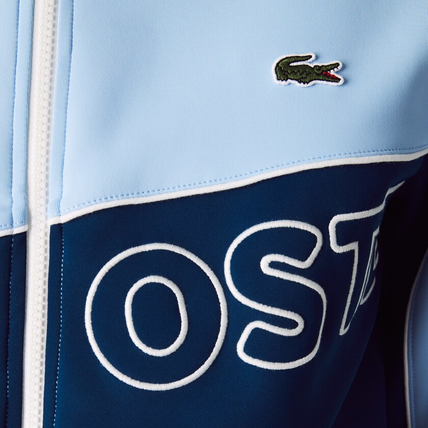 Casacos Lacoste Masculino Azuis LIVE Colorblock Neoprene Tracksuit EL1-10551U7