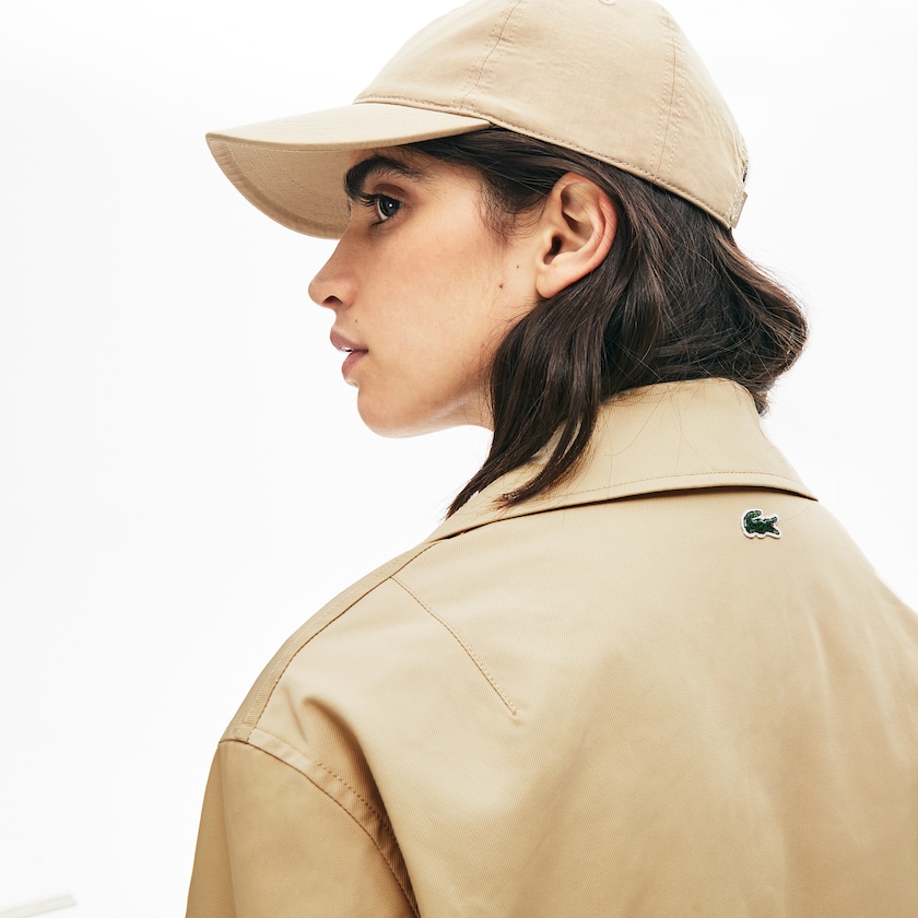 Casacos Lacoste Feminino Bege Azuis LIVE Contrast Hood 2-in-1 Trench HY2-58695I1