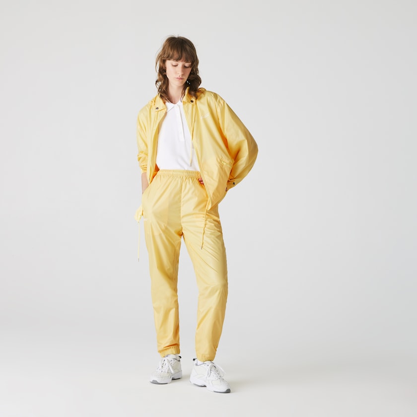Casacos Lacoste Feminino Amarelas LIVE Lightweight Collapsible Zip Rain PL8-18891Z3