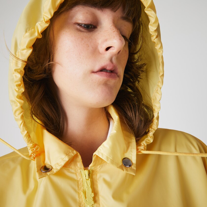 Casacos Lacoste Feminino Amarelas LIVE Lightweight Collapsible Zip Rain PL8-18891Z3