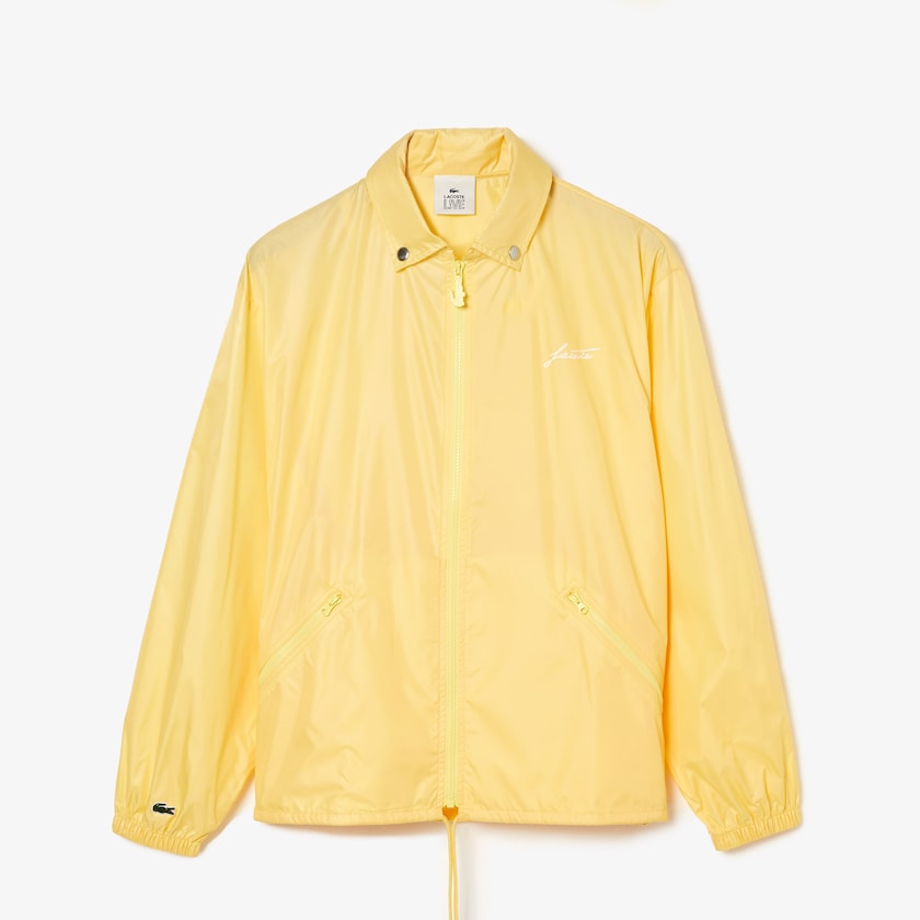 Casacos Lacoste Feminino Amarelas LIVE Lightweight Collapsible Zip Rain PL8-18891Z3
