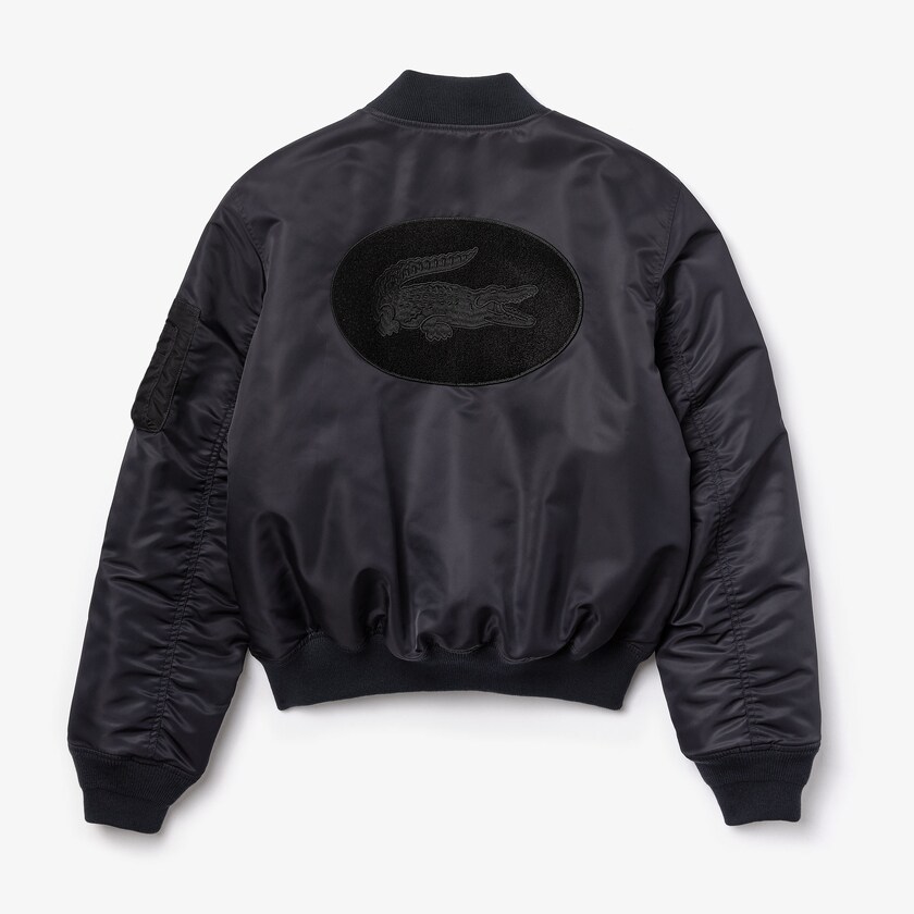 Casacos Lacoste Masculino Pretas LIVE Oversized Contrast Bomber QF0-11671Y7