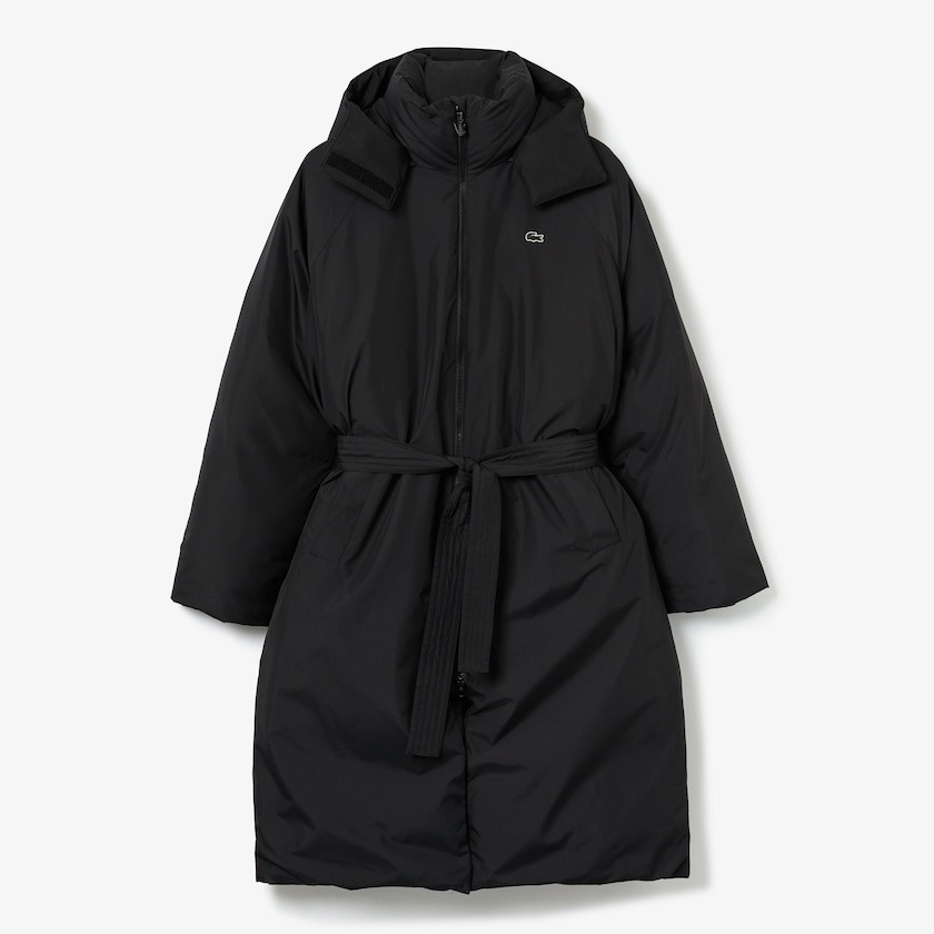 Casacos Lacoste Feminino Pretas LIVE Oversized Water-Resistant Quilted BB6-49354X3