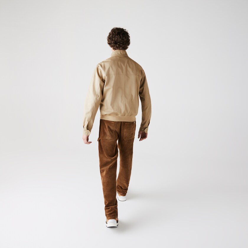 Casacos Lacoste Masculino Bege Lightweight Cotton Zip NN7-41804B4