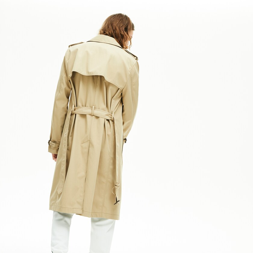 Casacos Lacoste Masculino Bege Long Belted Cotton Trench ES5-29932L9