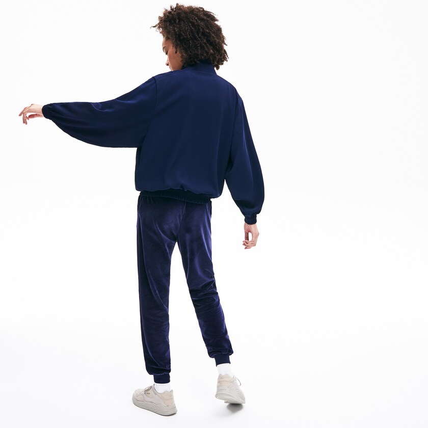 Casacos Lacoste Feminino Azul Marinho Azuis Motion Oversized Twill Zippered BJ2-03250O0