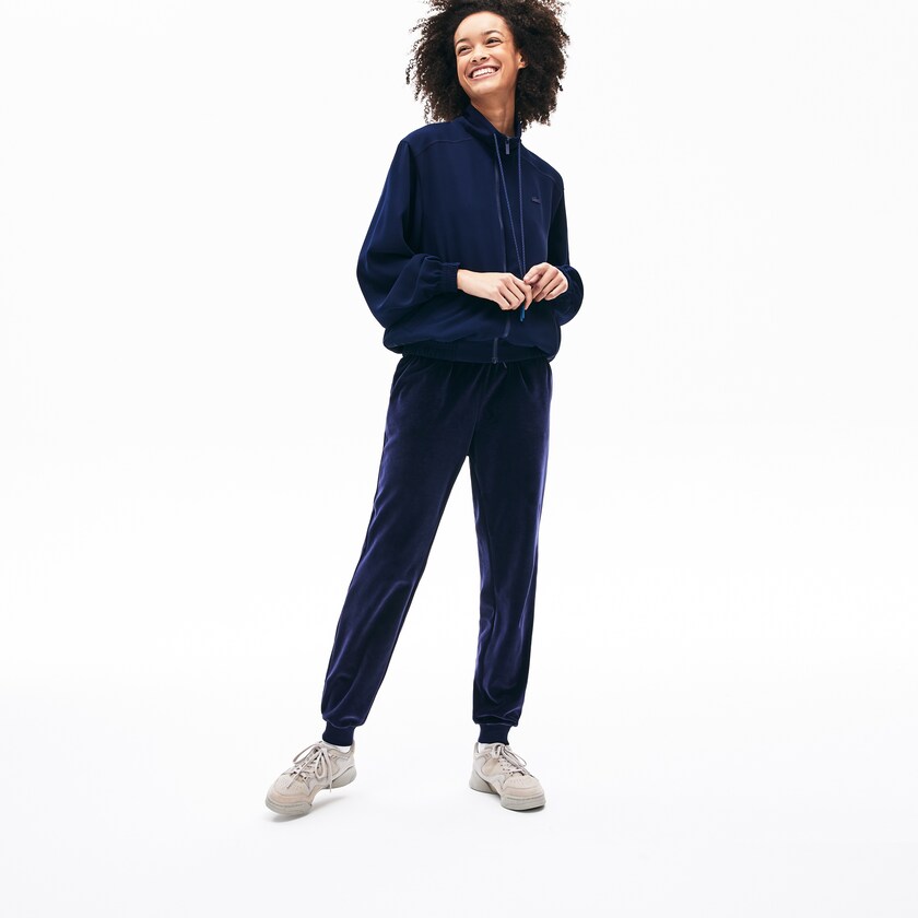 Casacos Lacoste Feminino Azul Marinho Azuis Motion Oversized Twill Zippered BJ2-03250O0
