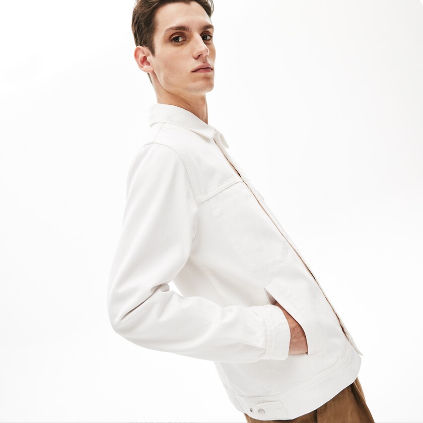Casacos Lacoste Masculino Branco Multi-Pocket Denim LQ1-91599R1