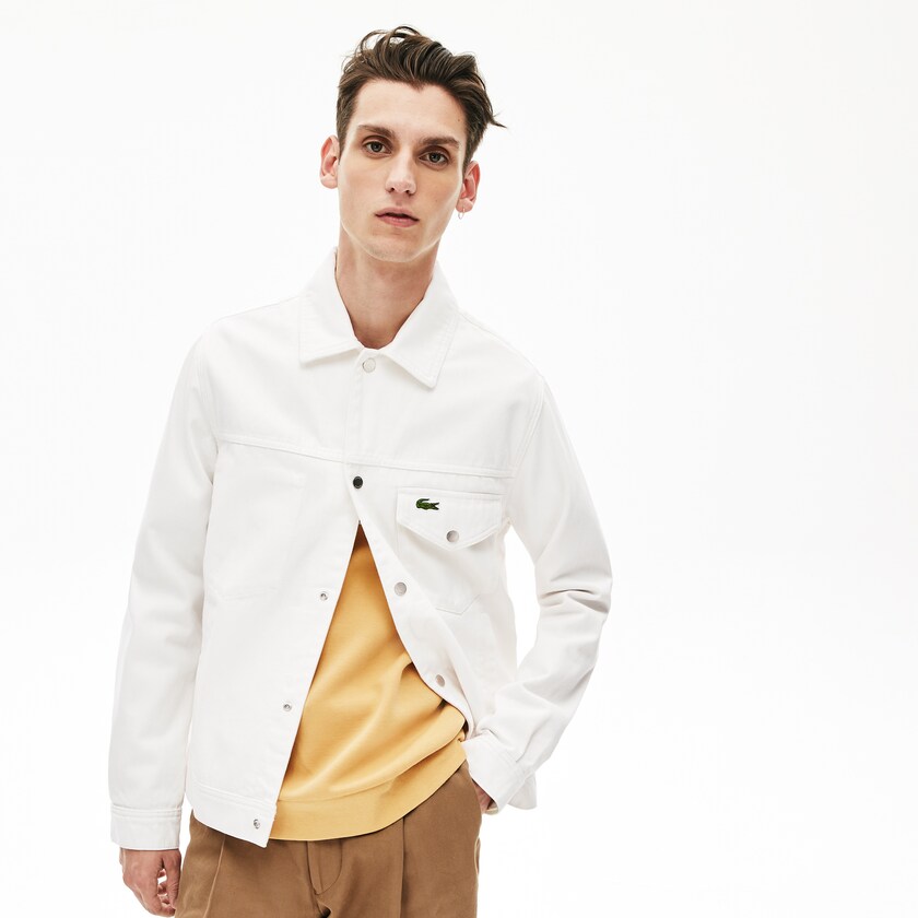 Casacos Lacoste Masculino Branco Multi-Pocket Denim LQ1-91599R1