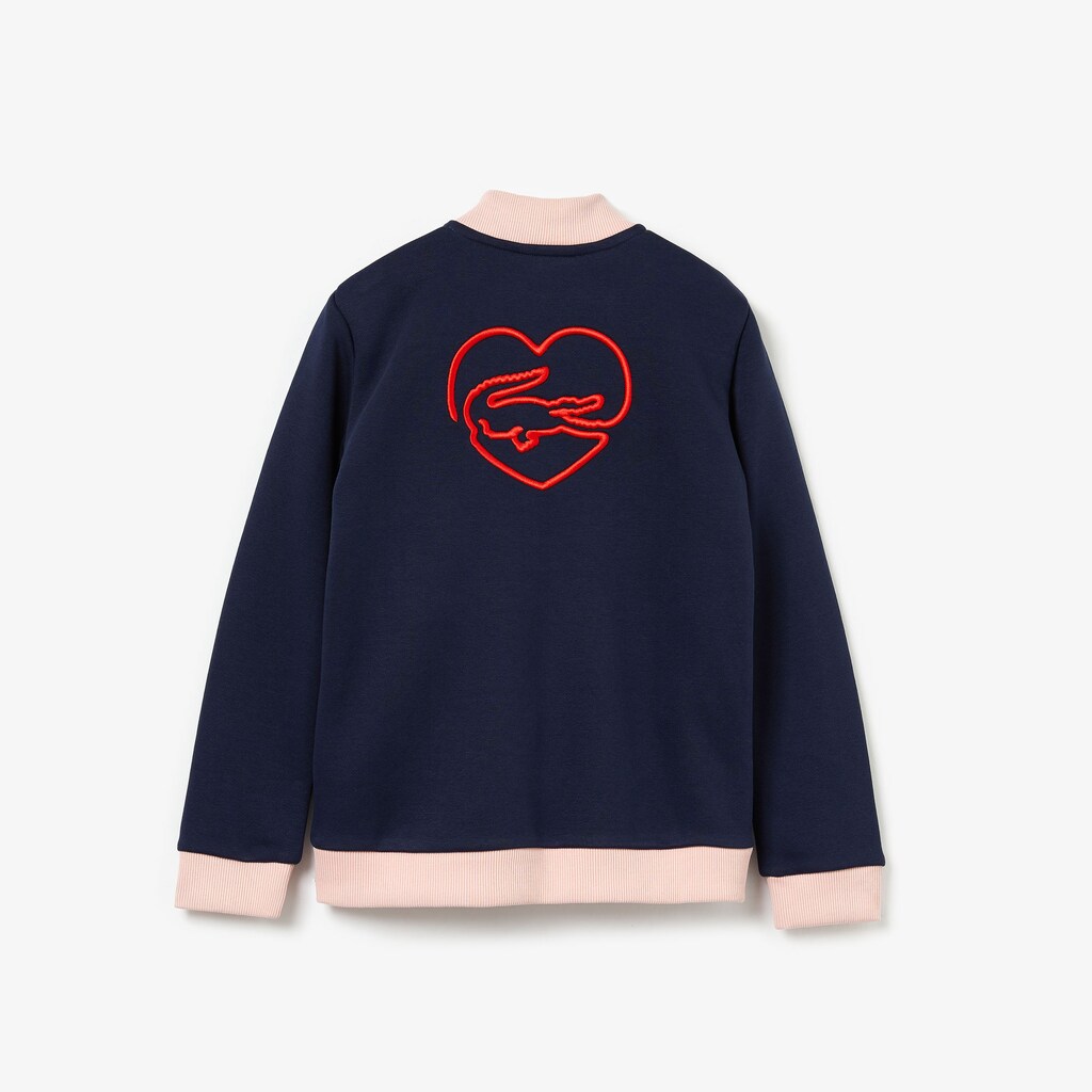 Casacos Lacoste Criança Azul Marinho Azuis Luz Rosa Vermelhas Oversize Croc and Heart Full-Zip Bomber CR9-66516W0