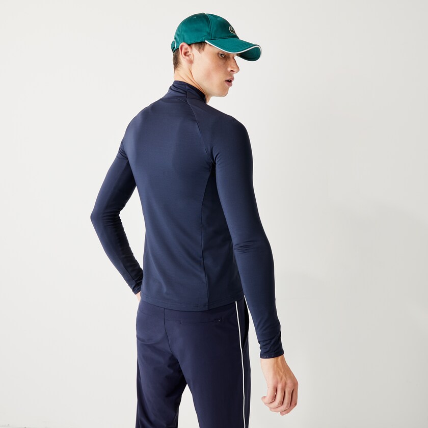 Casacos Lacoste Masculino Azul Marinho Azuis SPORT Breathable Ergonomic Zip Golf TJ3-15881Q8