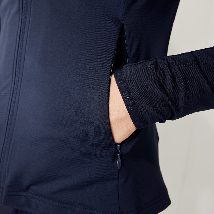 Casacos Lacoste Masculino Azul Marinho Azuis SPORT Breathable Ergonomic Zip Golf TJ3-15881Q8
