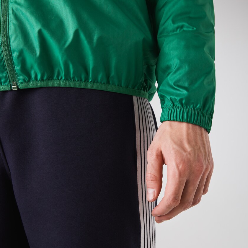 Casacos Lacoste Masculino Verdes SPORT Hooded Water-Resistant RN2-50375J0